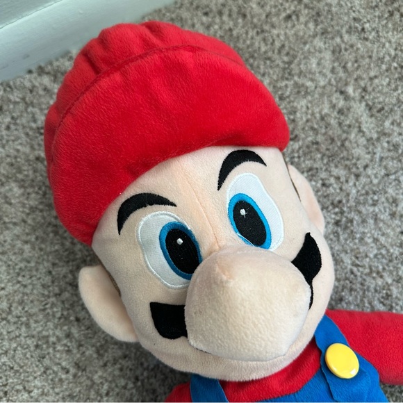 Super Mario Plush 22" Stuffed Toy Pillow Back‎ Pocket Nintendo 2015 Large Flawed - Picture 8 of 14